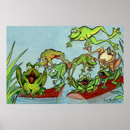 Poster Grenouilles (Devant)