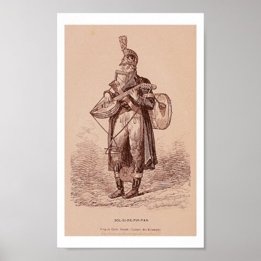 Poster "grenouilles bleues Vintages-'Solsirépifpan'" (Devant)