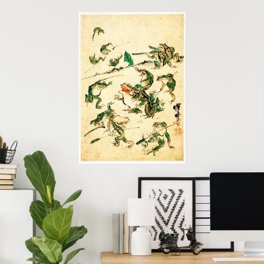 Poster Grenouilles coquines (Bureau à domicile)