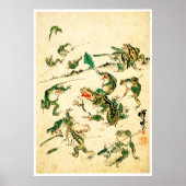 Poster Grenouilles coquines (Devant)