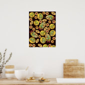 Poster Grenouilles fraises pour toujours (Cuisine)