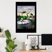 Poster Grenouilles Sauter sur CD Lily Pads (Bureau à domicile)