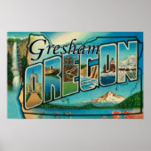Poster Gresham, Oregon - Scènes de grandes lettres (Devant)