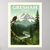 Poster Gresham Oregon vintage (Devant)