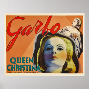 Poster Greta Garbo~John Gilbert~Ian Keith~Queen Christina