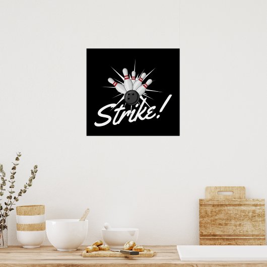 Poster grève de bowling ! (Cuisine)