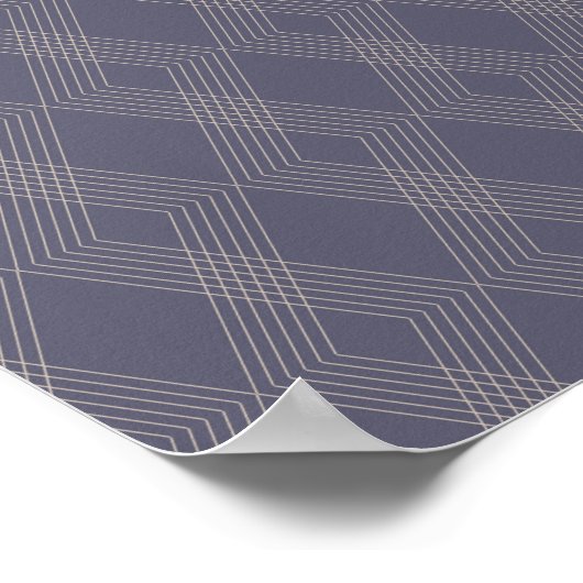 Poster Grey, cool, trendy, simple, modern zig zag pattern (Coin)