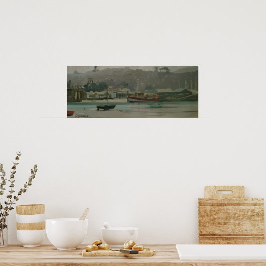 Poster Grey Day Fisherman's Quay (Cuisine)