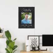 Poster Grey Faint Greenery Celebry Life Photo (Bureau à domicile)