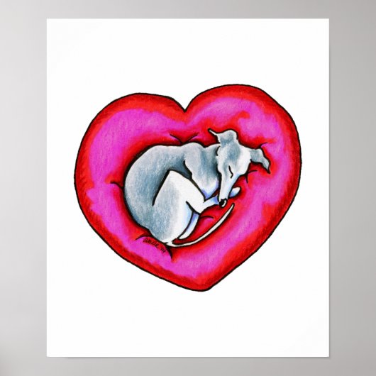 Poster Grey snuggle (Devant)