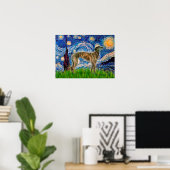 Poster Greyhound (br2) - Nuit étoilée (Bureau à domicile)
