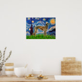 Poster Greyhound (br2) - Nuit étoilée (Cuisine)