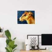 Poster Greyhound Dog Portrait Fine Art Prints (Bureau à domicile)