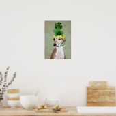 Poster Greyhound en Casquette vert (Cuisine)