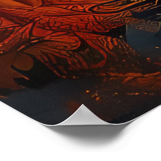 Poster Greyhound Halloween Éffrayant (Coin)