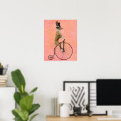 Poster Greyhound sur Black Penny Farthing (Bureau à domicile)
