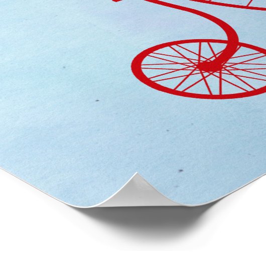 Poster Greyhound sur Red Penny Farthing (Coin)