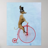 Poster Greyhound sur Red Penny Farthing (Devant)