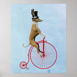 Poster Greyhound sur Red Penny Farthing