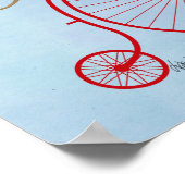 Poster Greyhound sur Red Penny Farthing Bike (Coin)