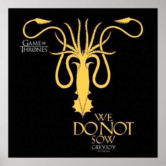 Poster Greyjoy Sigil - Nous ne semons pas (Devant)