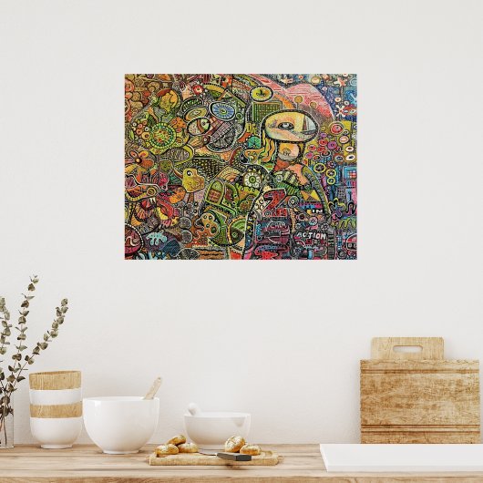 POSTER GRFAFITTI-MON MONDE (Cuisine)