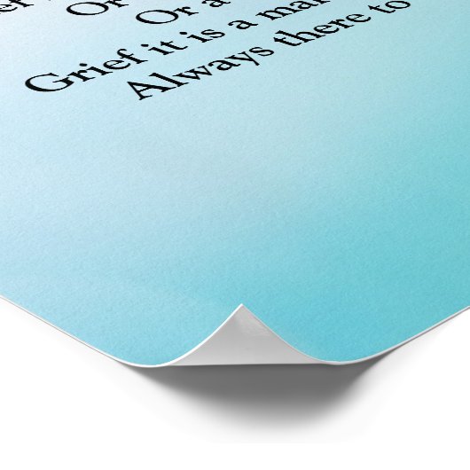 Poster Grief Quotation print (Coin)