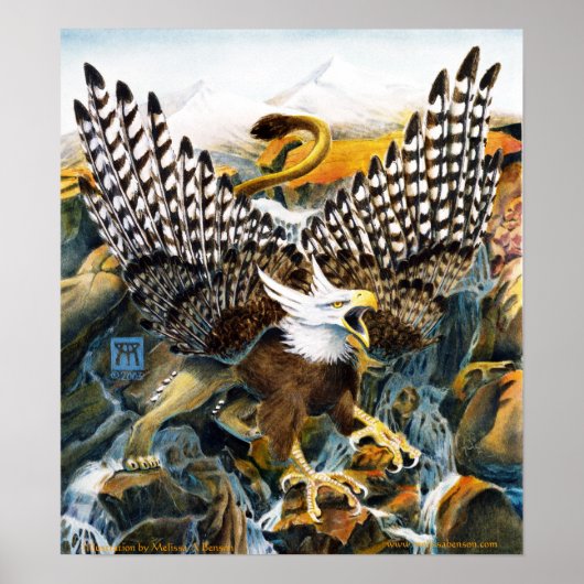 Poster Griffin dans l'eau (Devant)