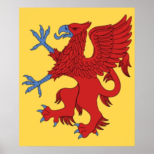Poster Griffin rampant de gueules (Devant)