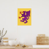 Poster Griffin rampant pourpre (Cuisine)