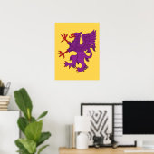 Poster Griffin Rampant Purpure (Bureau à domicile)