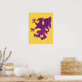 Poster Griffin Rampant Purpure (Cuisine)