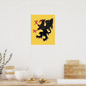 Poster Griffin Rampant Sable (Cuisine)