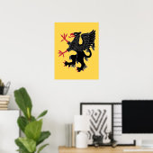 Poster Griffin Rampant Sable (Bureau à domicile)