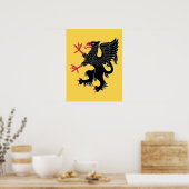 Poster Griffin Rampant Sable (Cuisine)