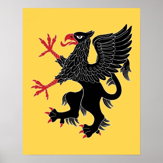 Poster Griffin Rampant Sable (Devant)