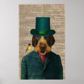 Poster Griffon À poils durs vintage (Devant)