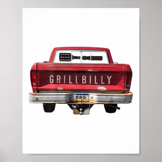 Poster Grillbilly Funny Bbq (image sur le dos)_1 (Devant)