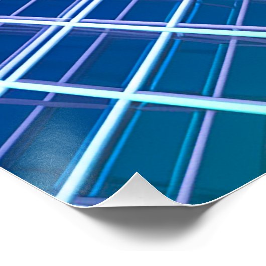 Poster Grille 3D multicolore (Coin)