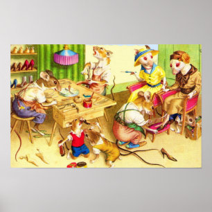 Poster Grille à souris Mainzer et magasin de chaussures