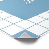 Poster Grille bleue (Coin)