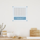 Poster Grille bleue (Cuisine)