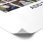 Poster Grille de collage photo de 81 Carrés - Texte perso (Coin)