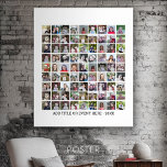 Poster Grille de collage photo de 81 Carrés - Texte perso<br><div class="desc">Utilisez 81 photos CARRÉS pour créer un collage photo personnel. Cette disposition moderne et propre comprend un bloc de texte dans une police sans serif pour ajouter un nom de famille ou un nom. La couleur de l'arrière - plan peut être modifiée dans la zone personnaliser. ***Pour obtenir les meilleurs...</div>