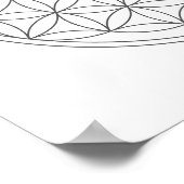 Poster Grille De Cristal - Fleur De Vie (Coin)