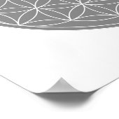 Poster Grille De Cristal - Fleur De Vie (Coin)