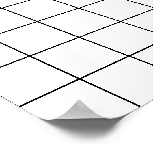 Poster Grille de déformation de lentilles simples (Coin)