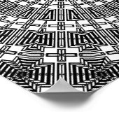 Poster Grille de mandala réfléchissant (Coin)