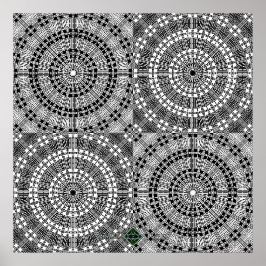 Poster Grille de mandala réfléchissant (Devant)