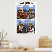 Poster Grille des guerriers occidentaux (Cuisine)